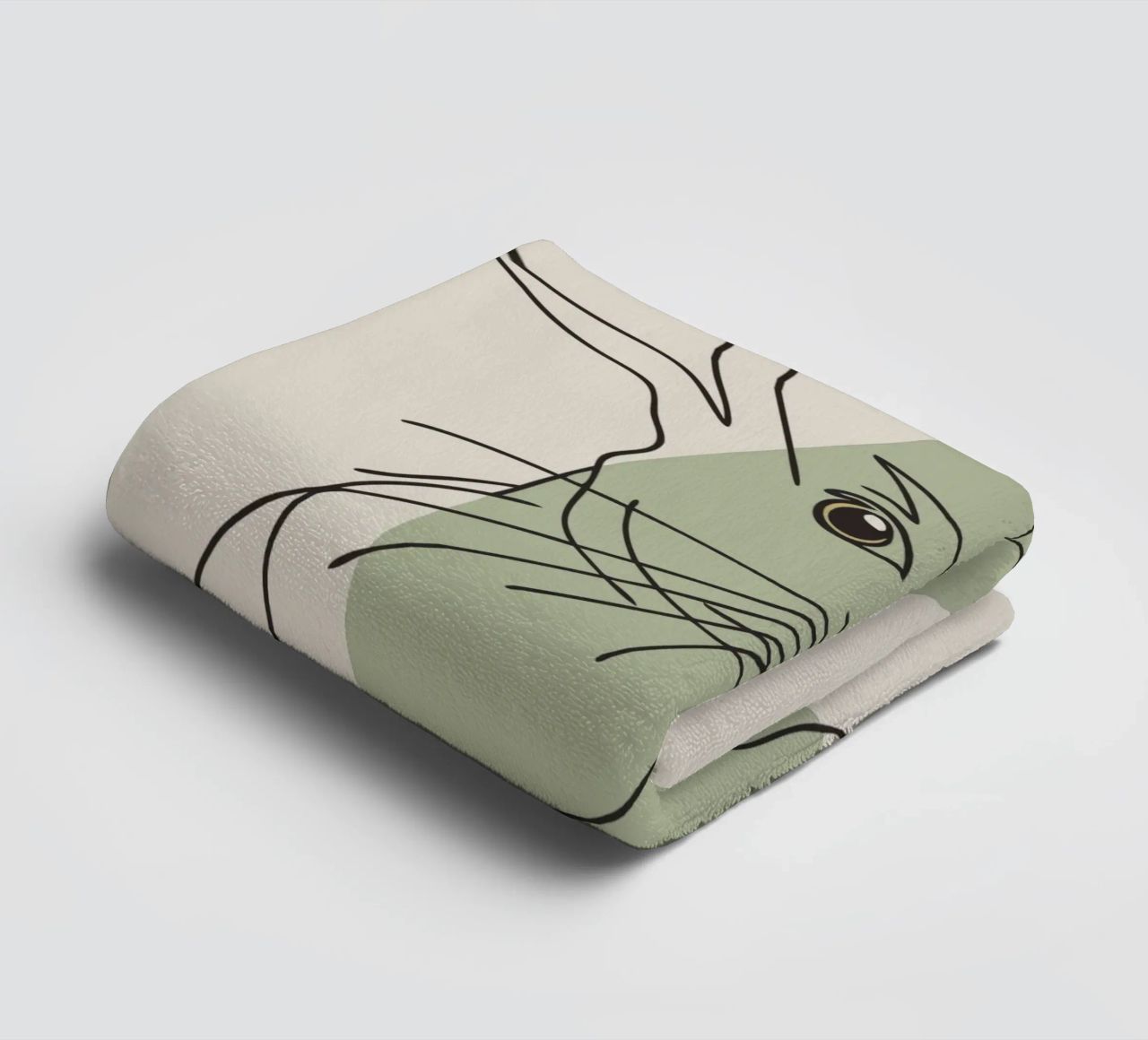 Rabbit Eats Carrots towel by RELAXING TOUCH