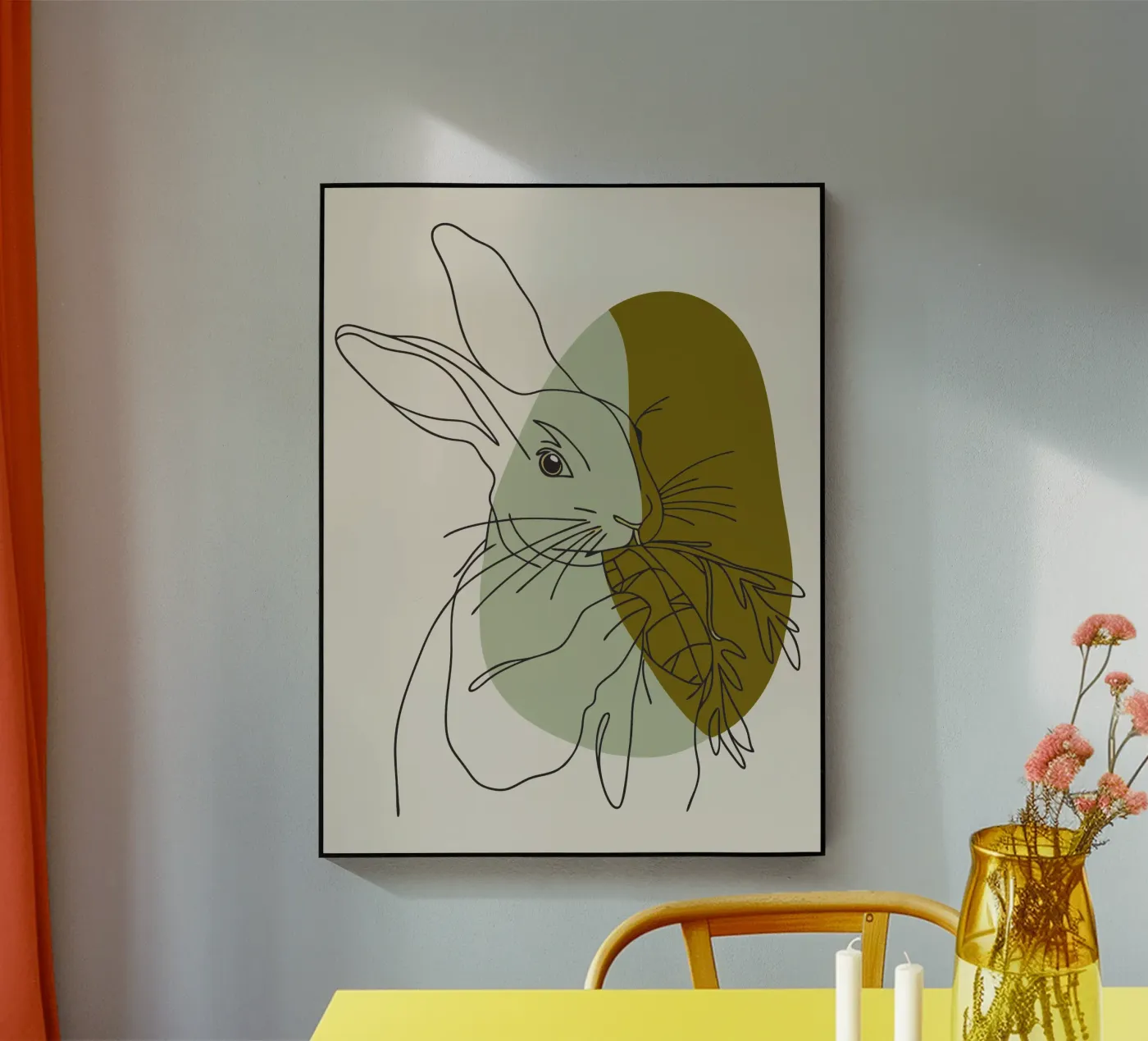 Rabbit Eats Carrots plexiglas de RELAXING TOUCH