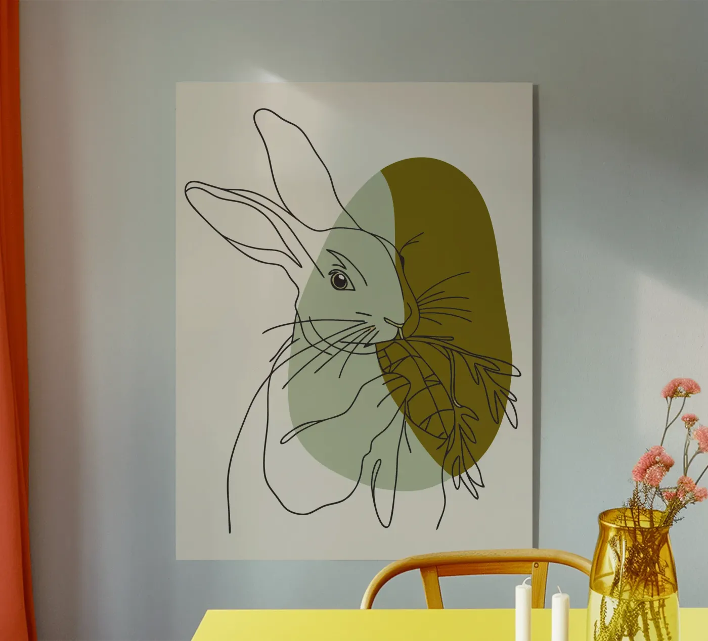 Rabbit Eats Carrots plexiglas de RELAXING TOUCH