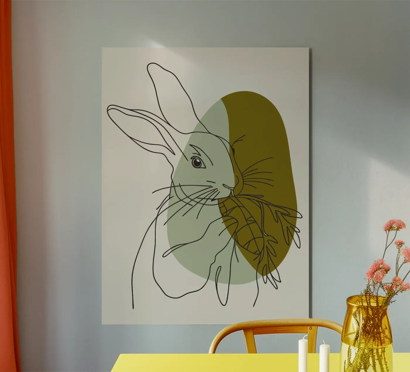 Kaninchen frisst Karotten Forex-Platte von RELAXING TOUCH