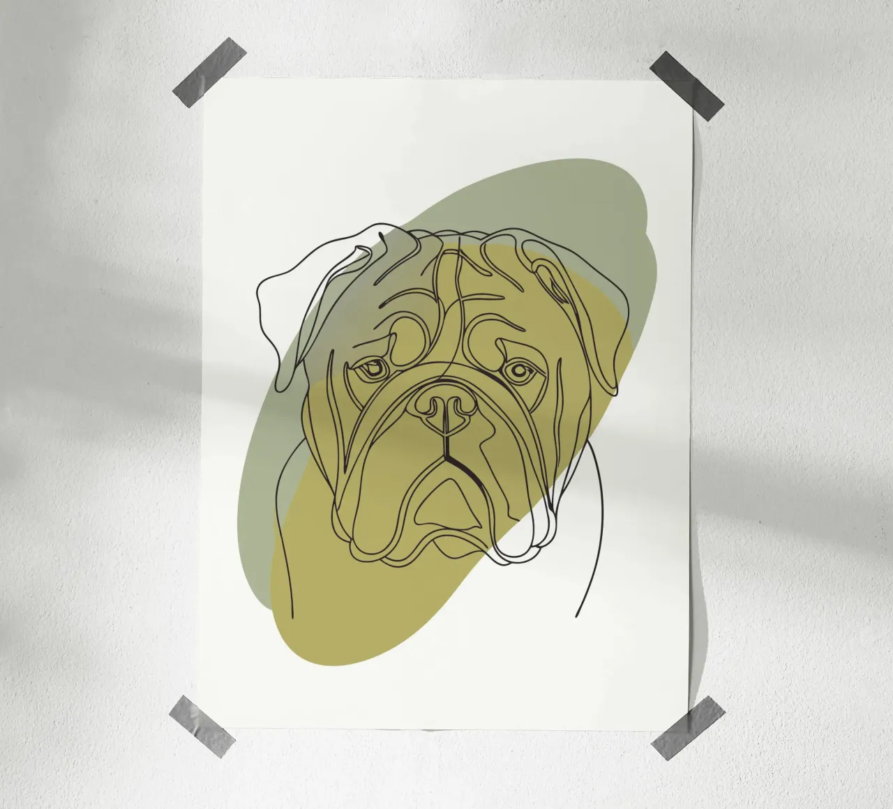Testa di cane minimalista poster da RELAXING TOUCH