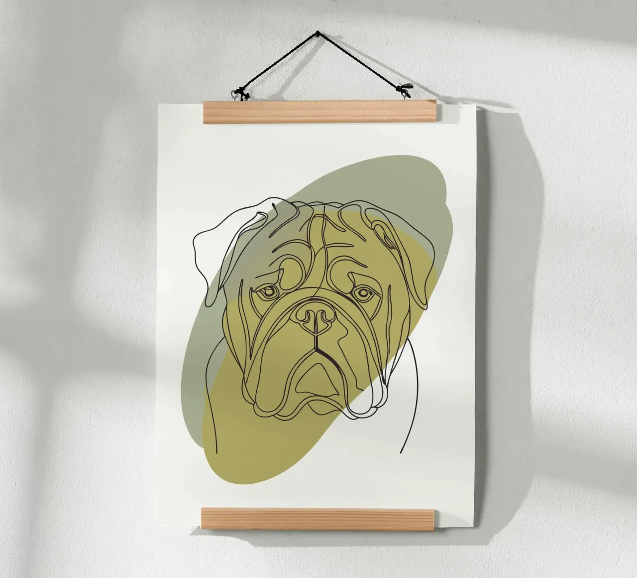 Testa di cane minimalista poster da RELAXING TOUCH