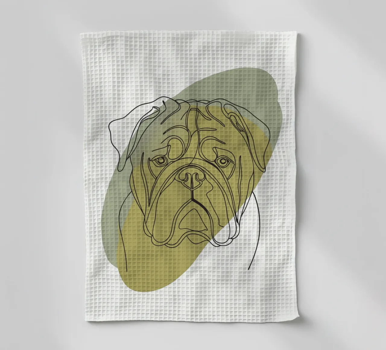 Testa di cane minimalista canovaccio da cucina da RELAXING TOUCH