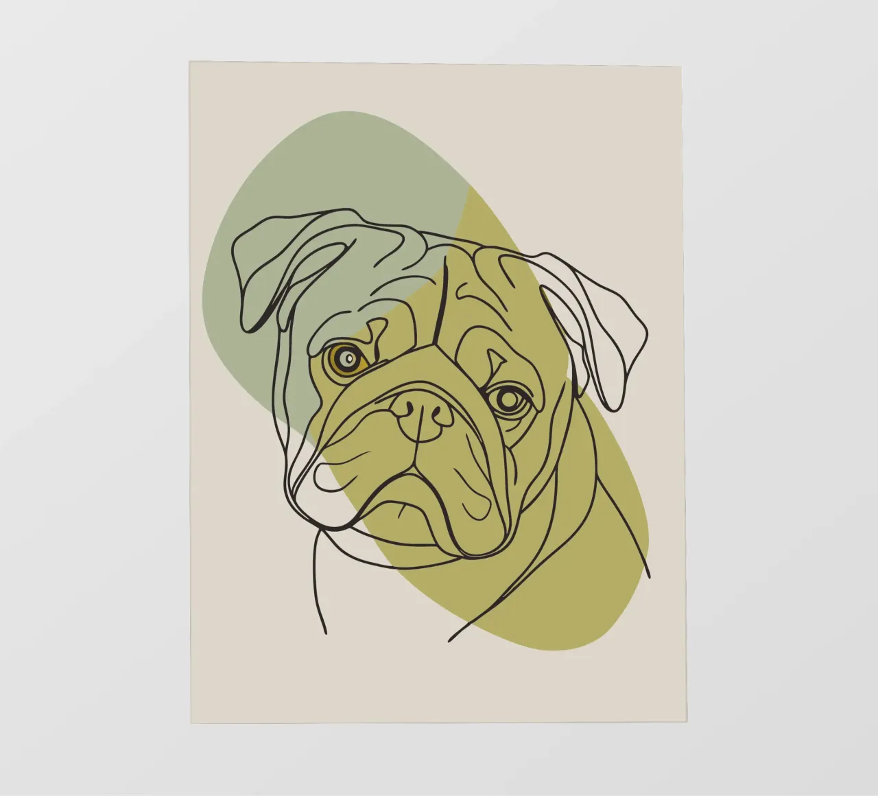 Testa di cane minimalista telo in pvc da RELAXING TOUCH