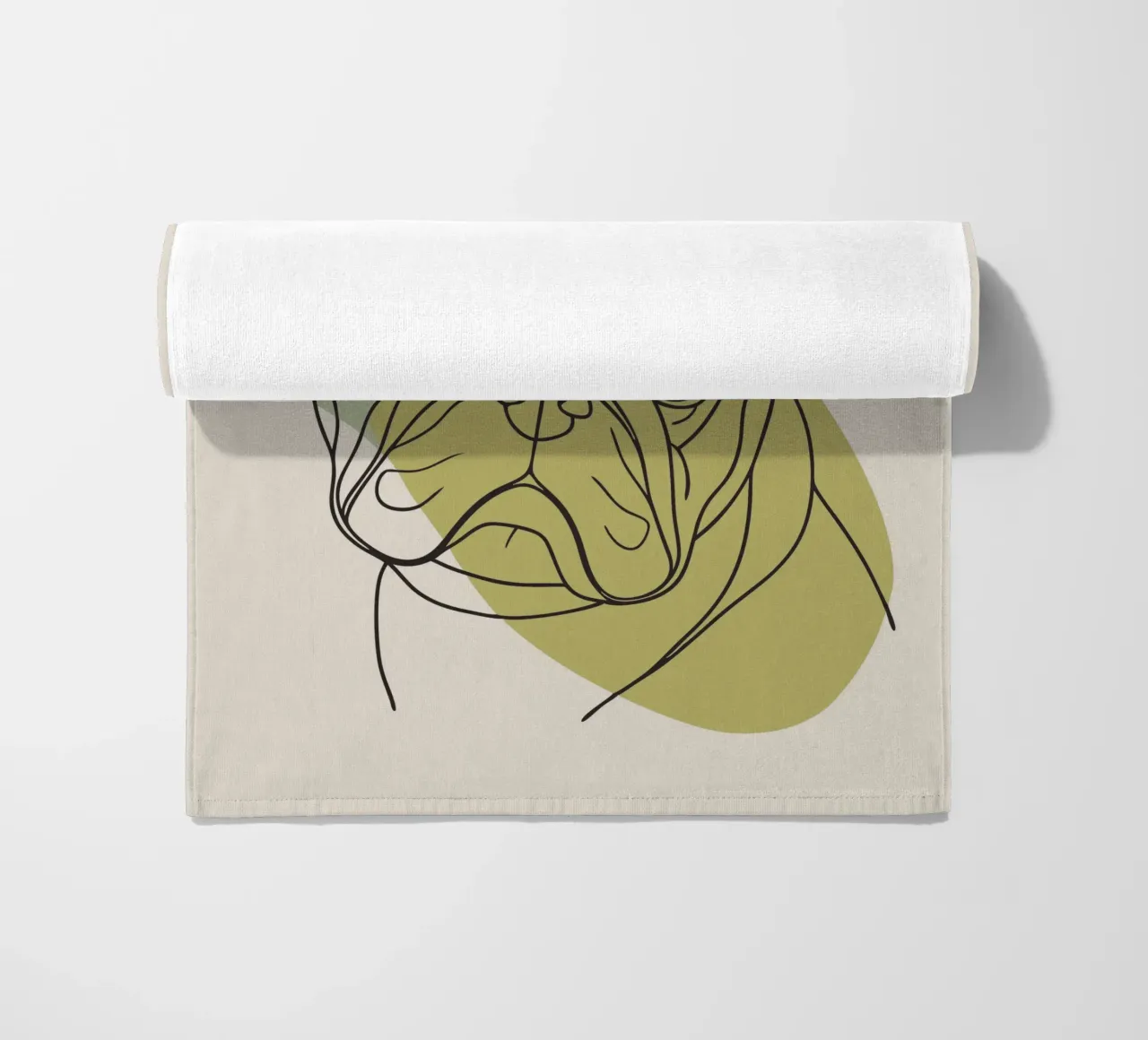 Testa di cane minimalista telo mare da RELAXING TOUCH