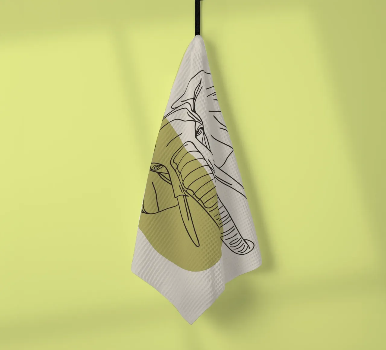 Éléphant minimaliste torchon de RELAXING TOUCH