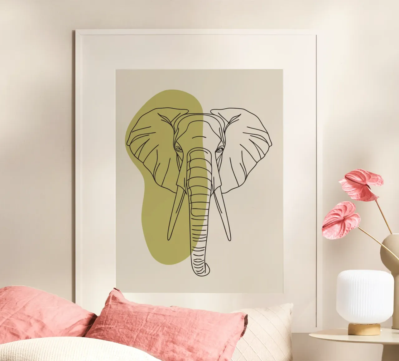 Minimalist Elephant poster by RELAXING TOUCH