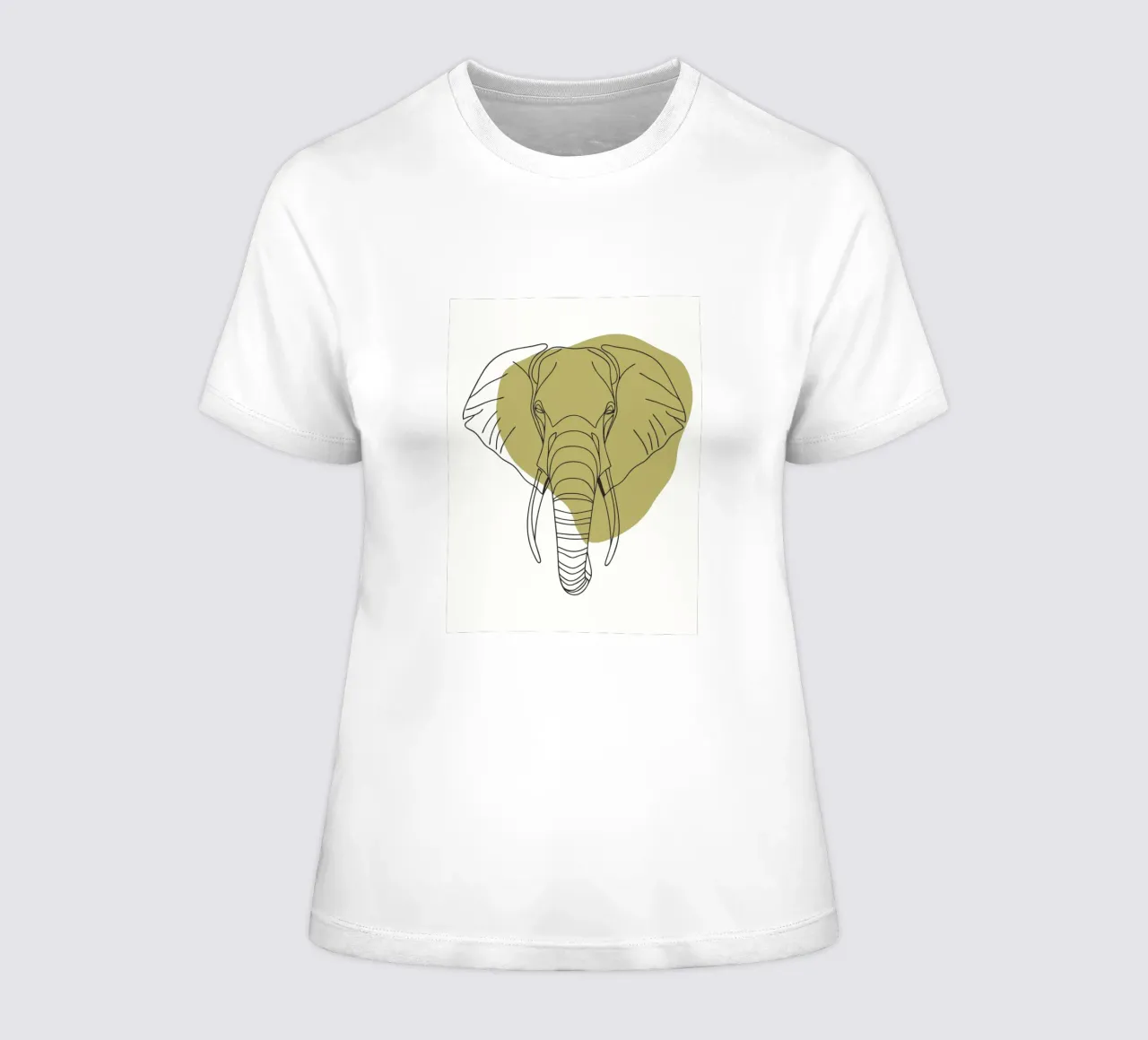 Minimalistische olifant dames t-shirt getailleerd van RELAXING TOUCH