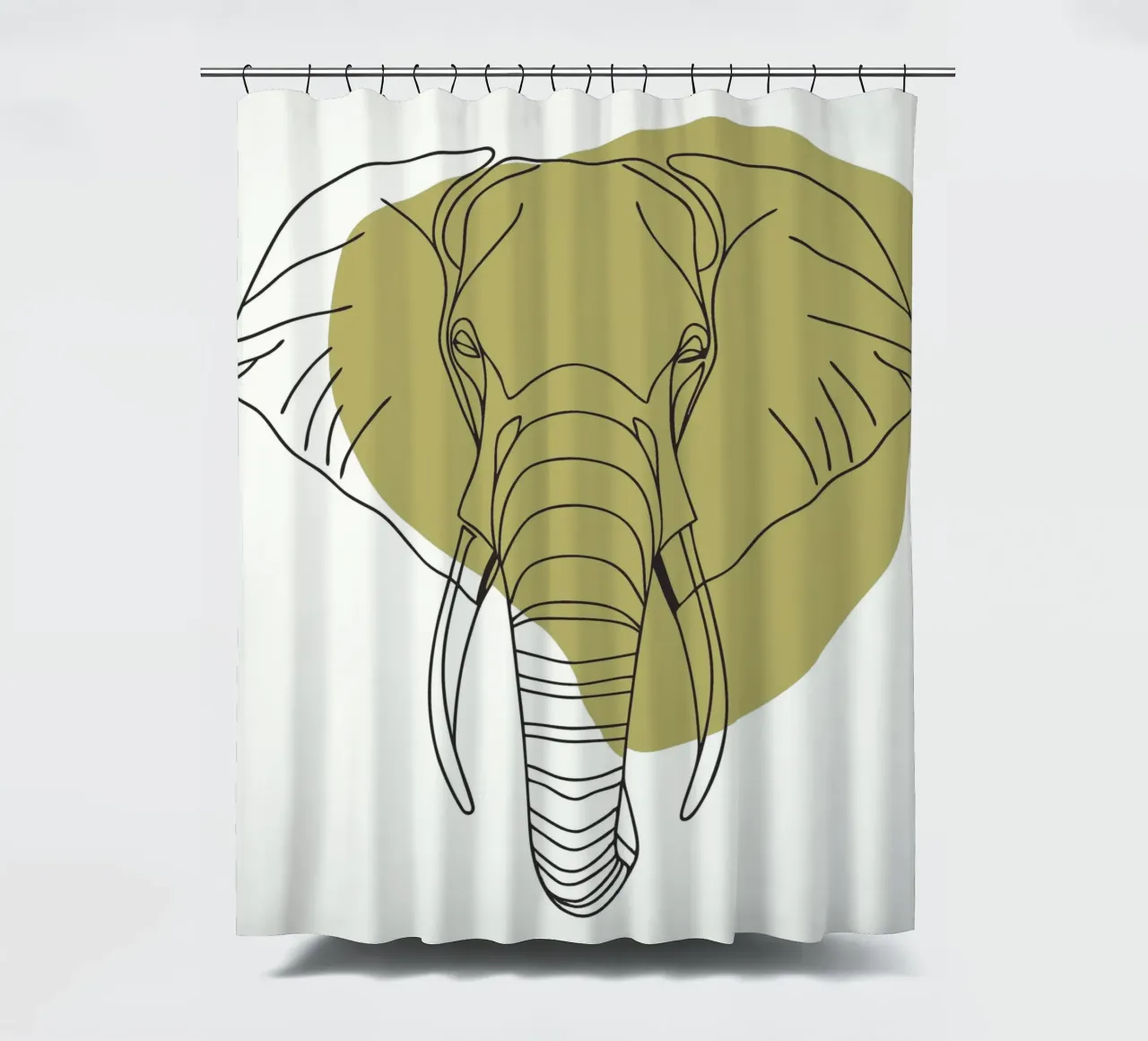 Minimalist Elephant shower curtain by RELAXING TOUCH
