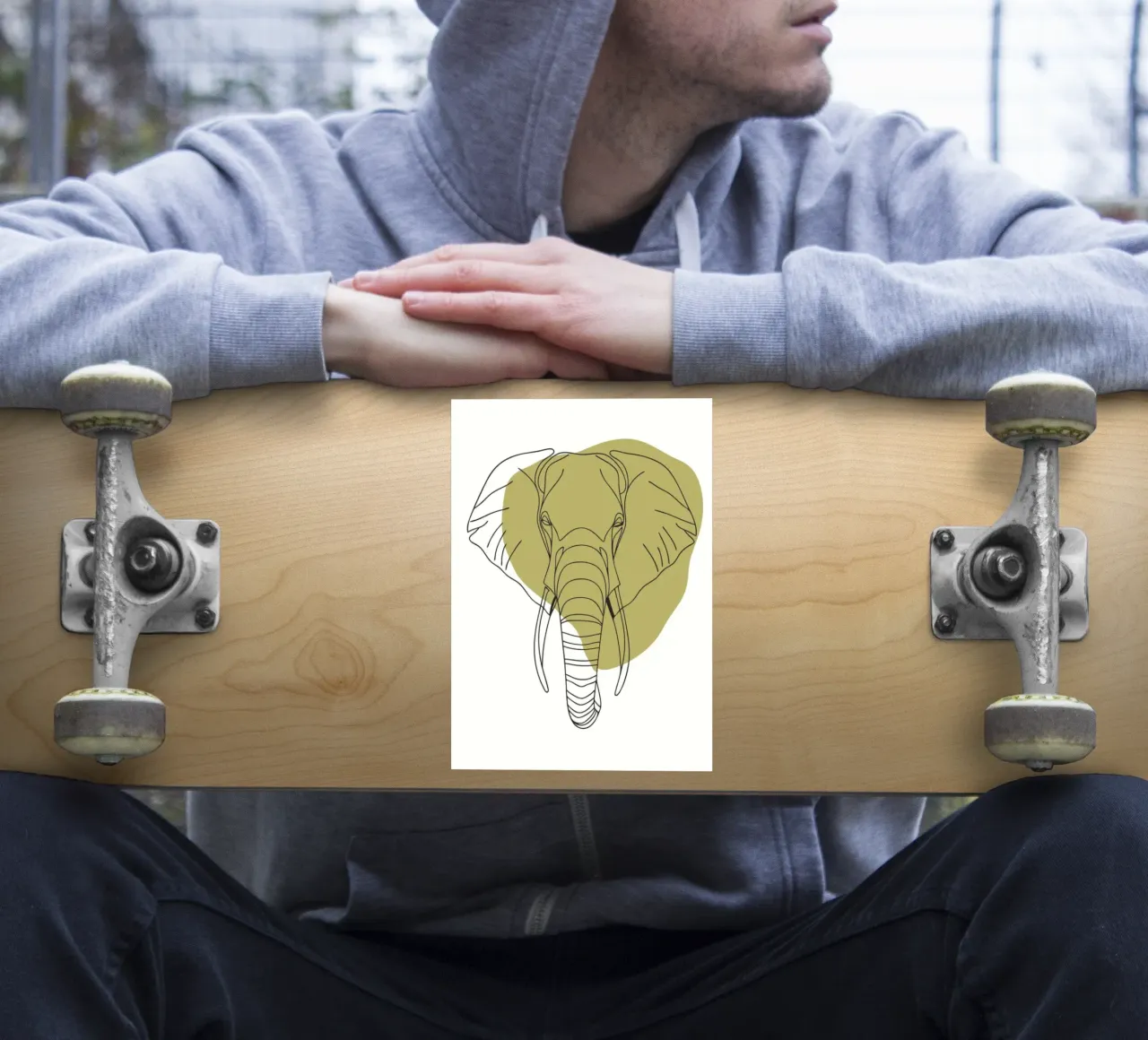 Minimalist Elephant sticker by RELAXING TOUCH
