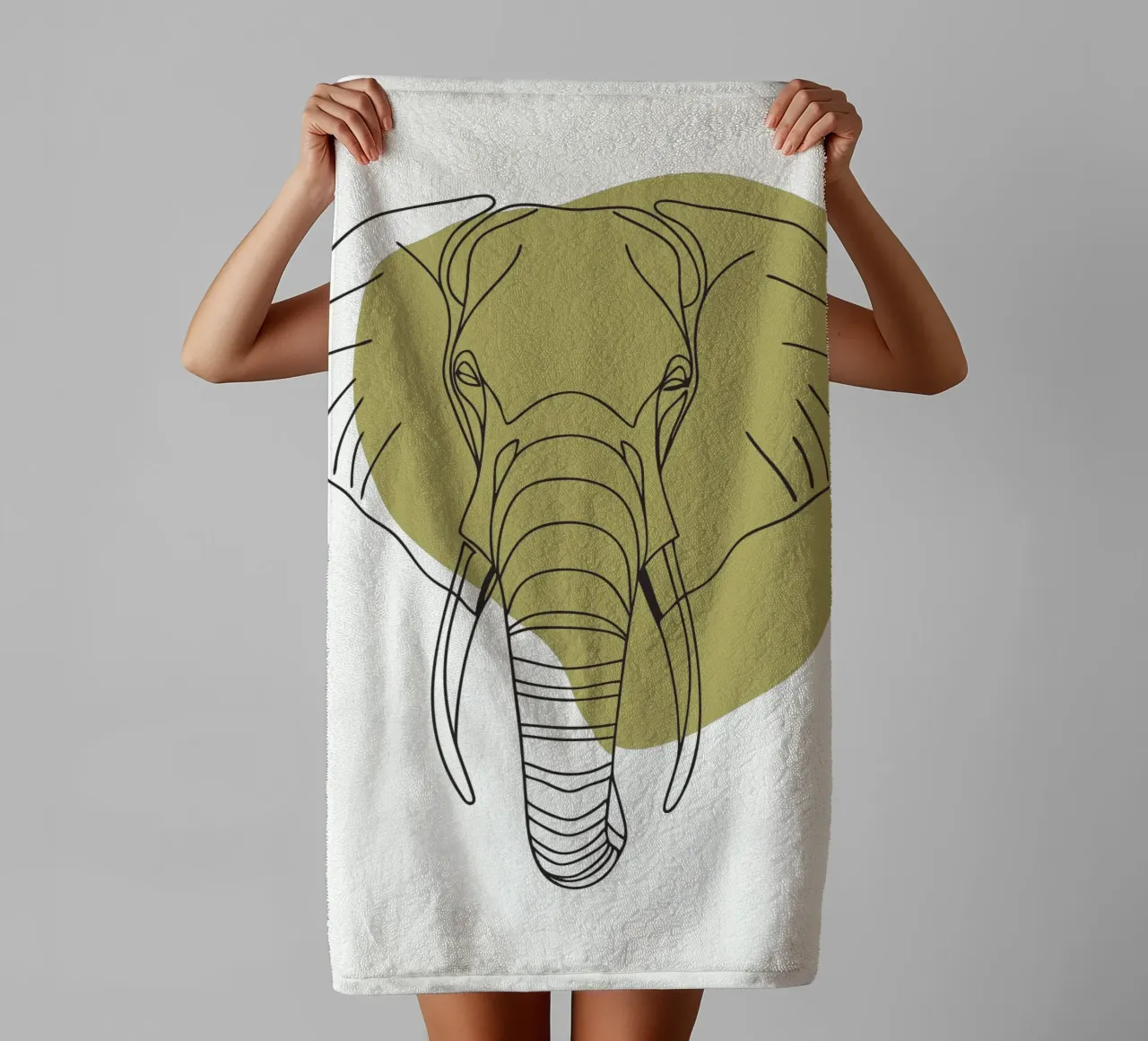 Minimalist Elephant towel by RELAXING TOUCH