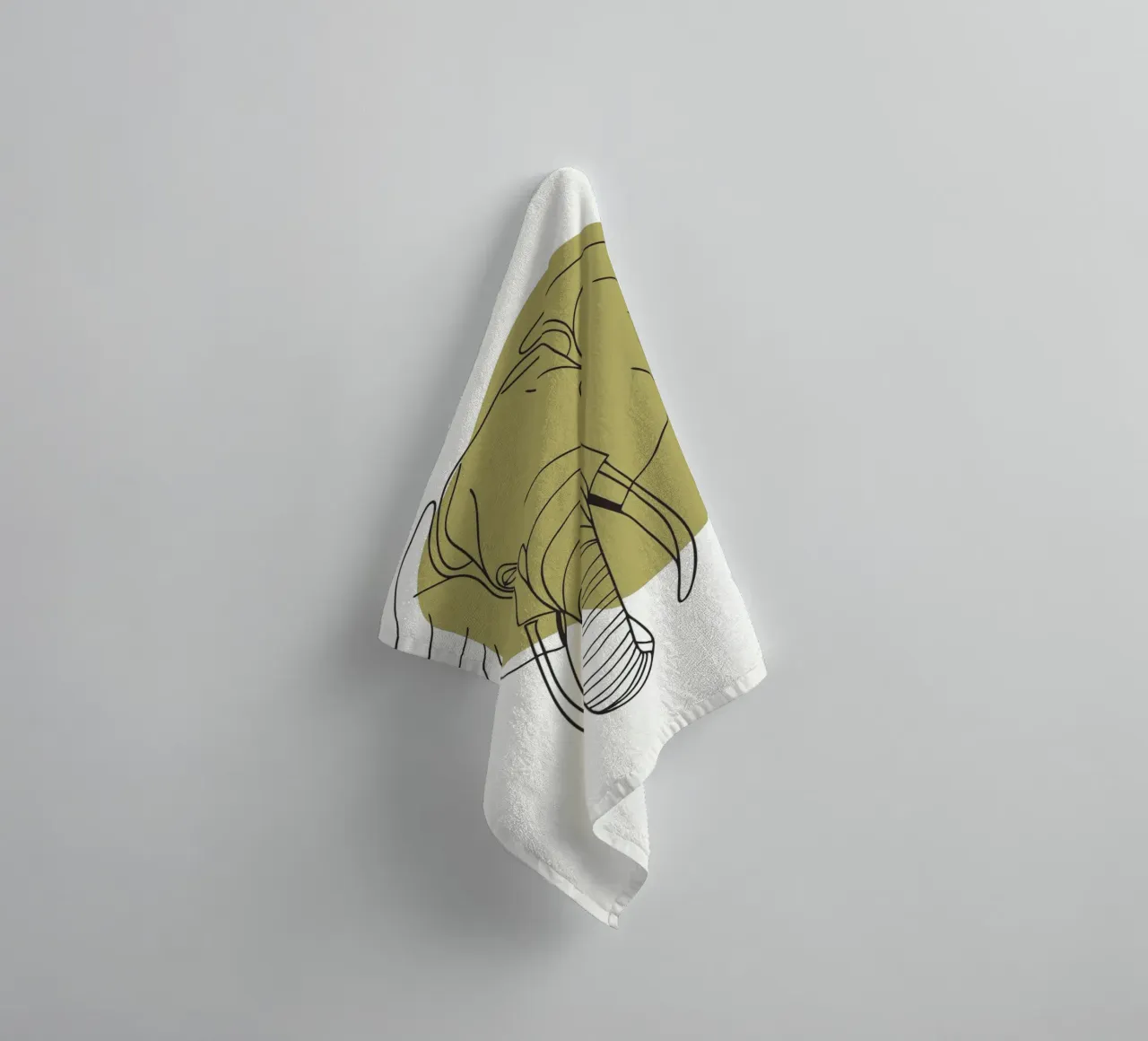 Minimalist Elephant towel by RELAXING TOUCH