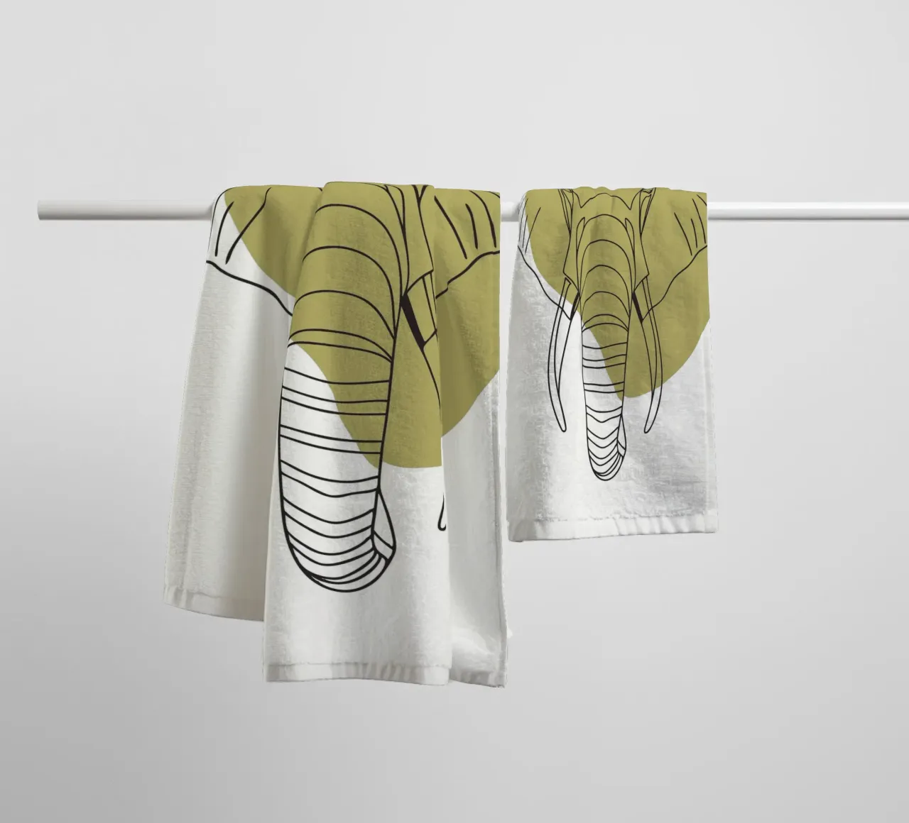 Minimalist Elephant towel by RELAXING TOUCH