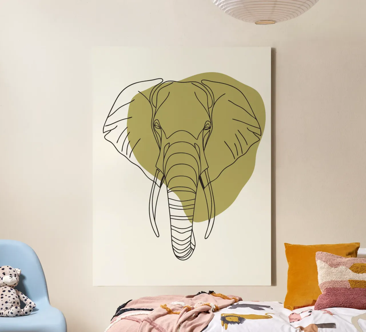 Minimalist Elephant canvas by RELAXING TOUCH
