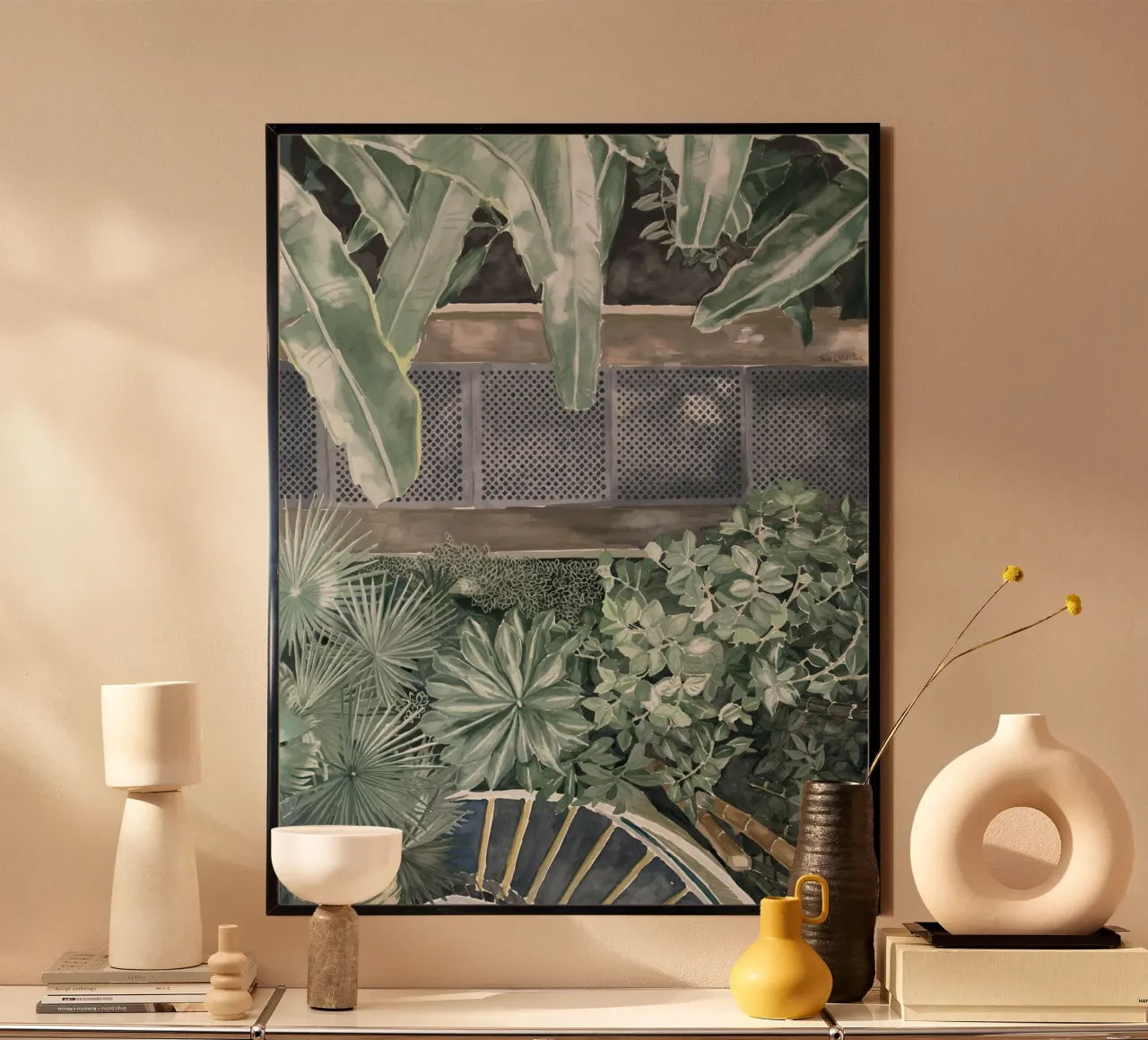 Kew Gardens Botanical Palm House Glass House Acquerello poster da This Wild Soul - Illustration