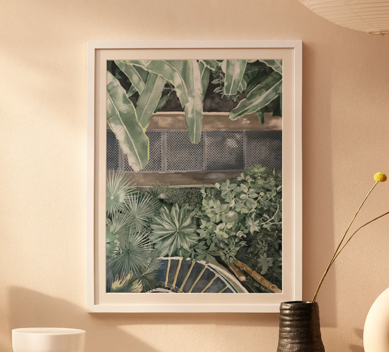 Kew Gardens Botanical Palm House Glass House Acquerello poster da This Wild Soul - Illustration