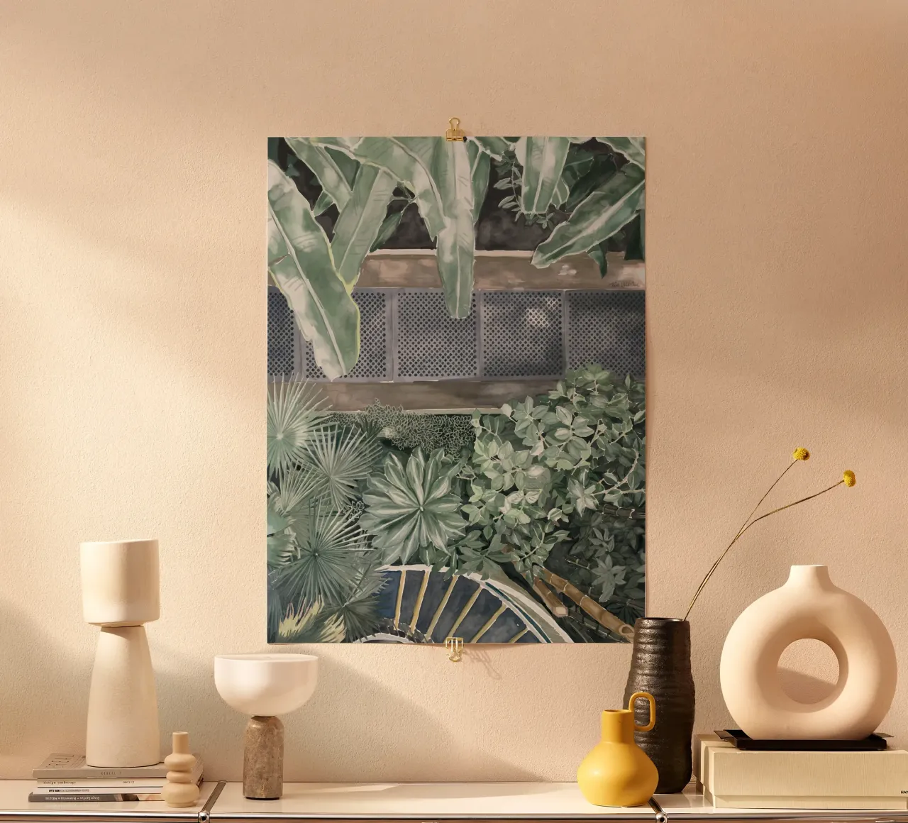 Kew Gardens Botanical Palm House Glass House Acquerello poster da This Wild Soul - Illustration