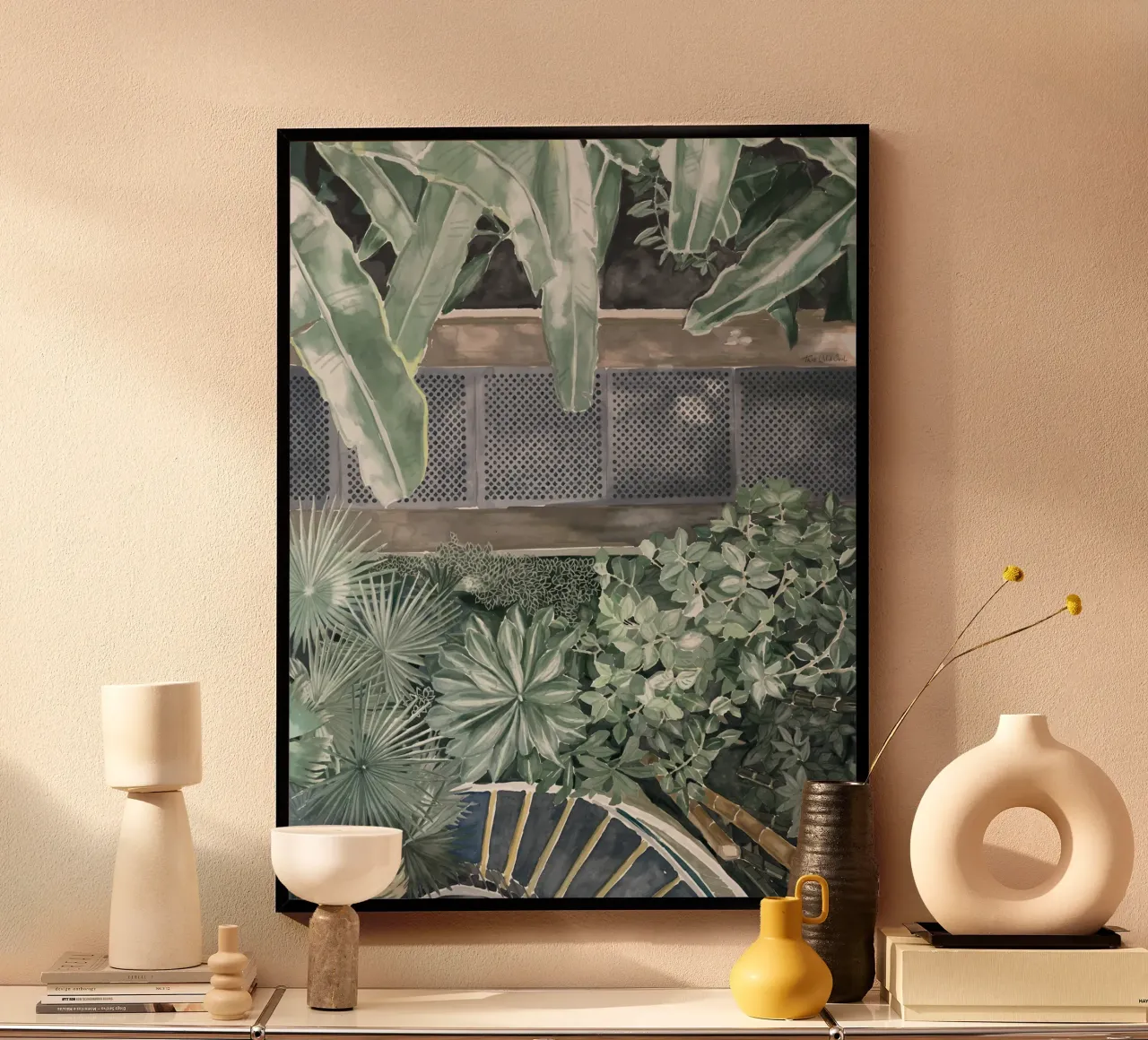 Kew Gardens Botanical Palm House Glass House Acquerello poster da This Wild Soul - Illustration