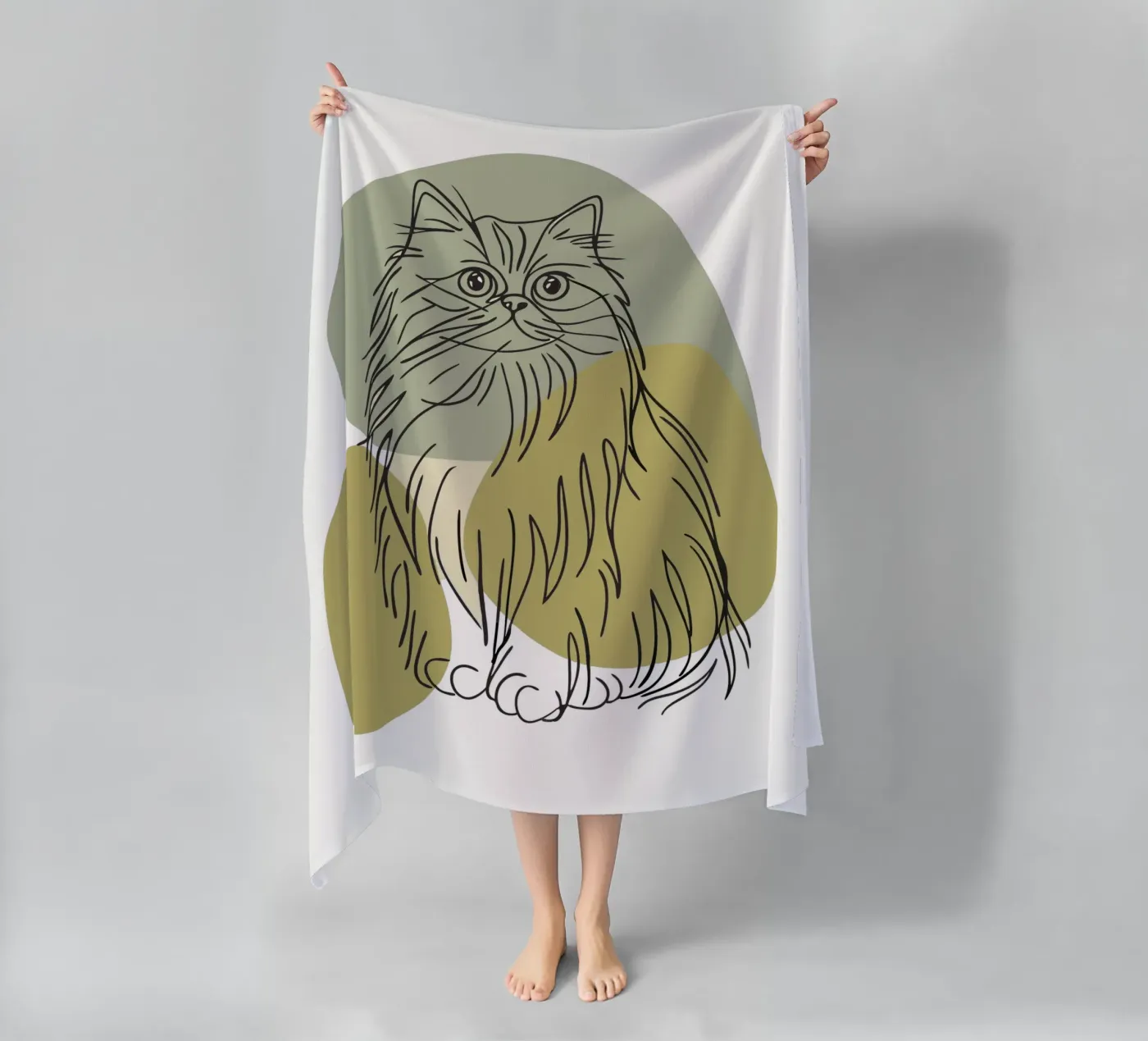 Cat beach towel by RELAXING TOUCH