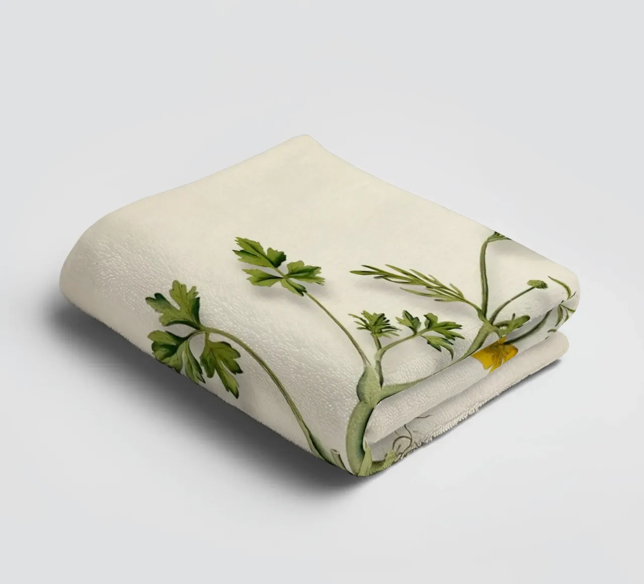 Ranunculus Hirsutus Print - Vintage Boterbloem Botanische Kunst badhanddoek van ClubArt
