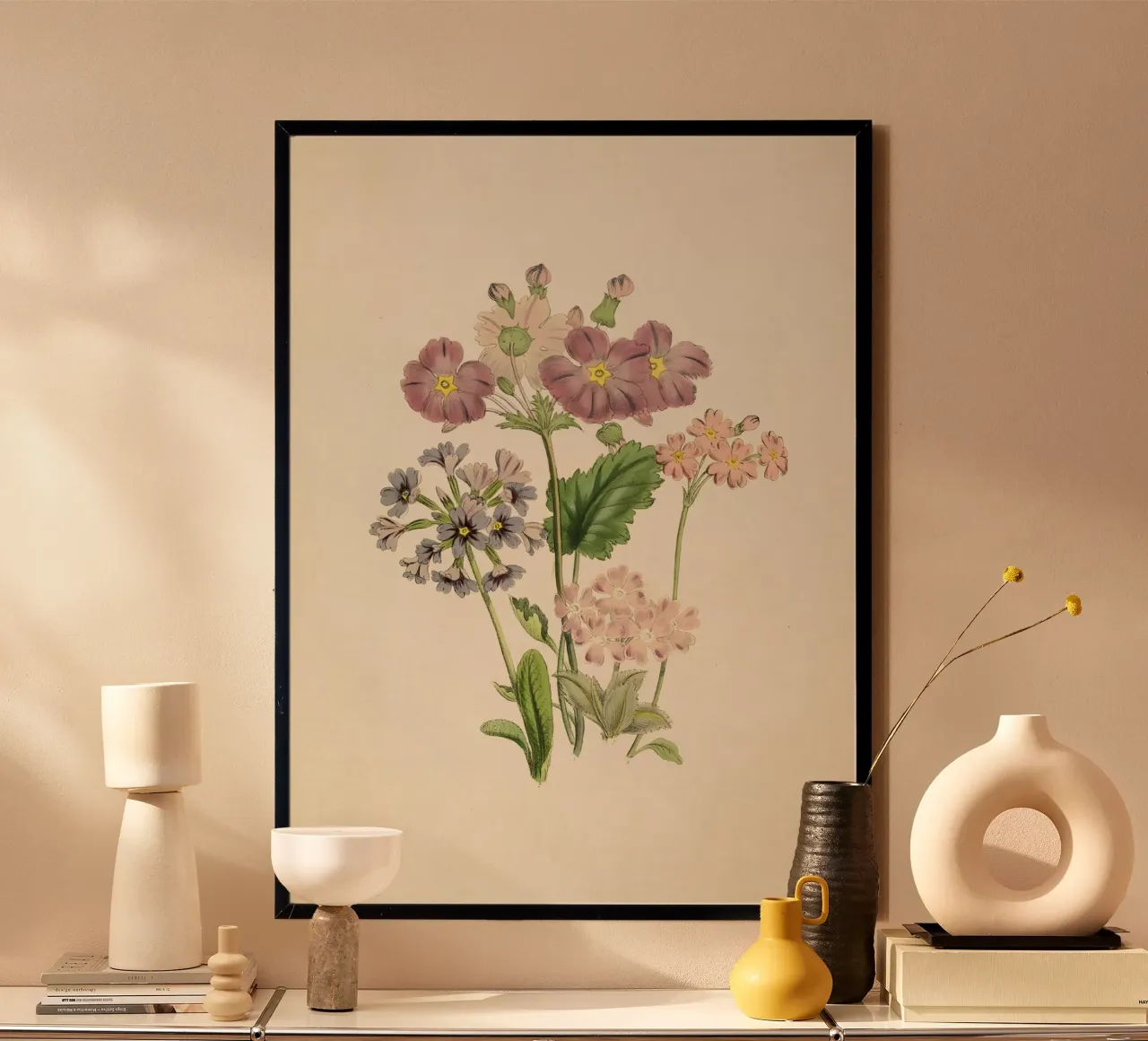Jane Loudon Primula Print - Vintage Botanische Bloemsierkunst poster van ClubArt