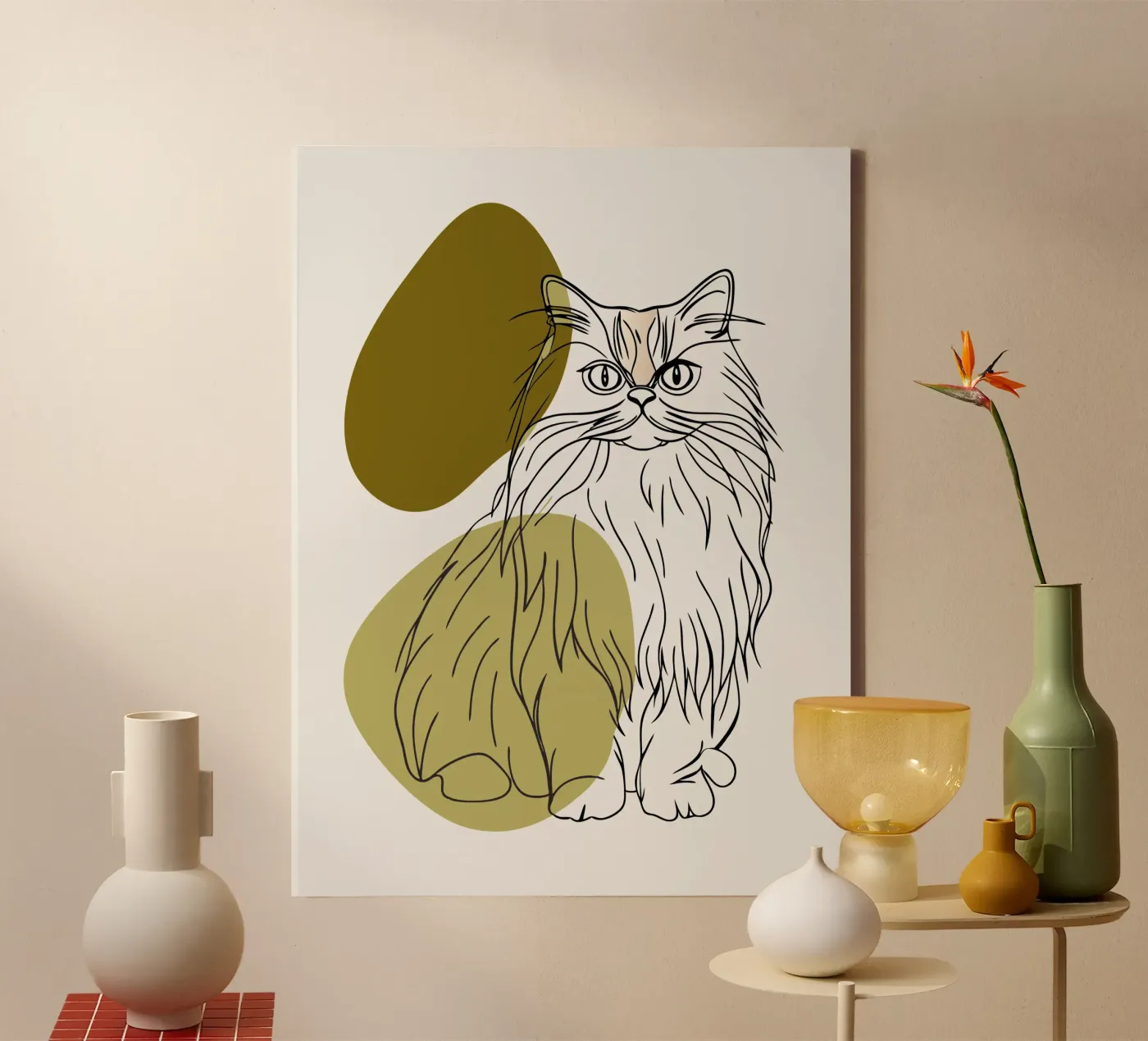 Cat canvas van RELAXING TOUCH
