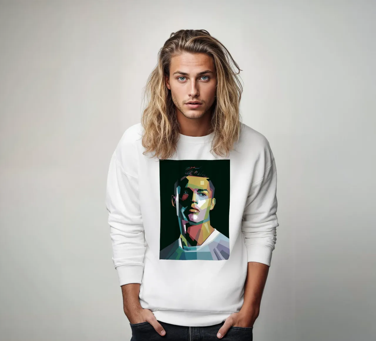 CR7 Pop Art | WPAP felpa da Alkahfsmart