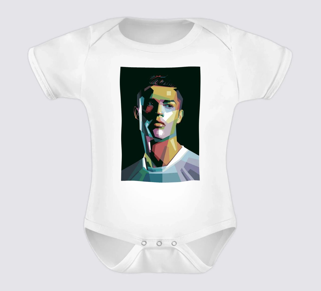 CR7 Pop Art | WPAP Kurzarm Babybody von Alkahfsmart