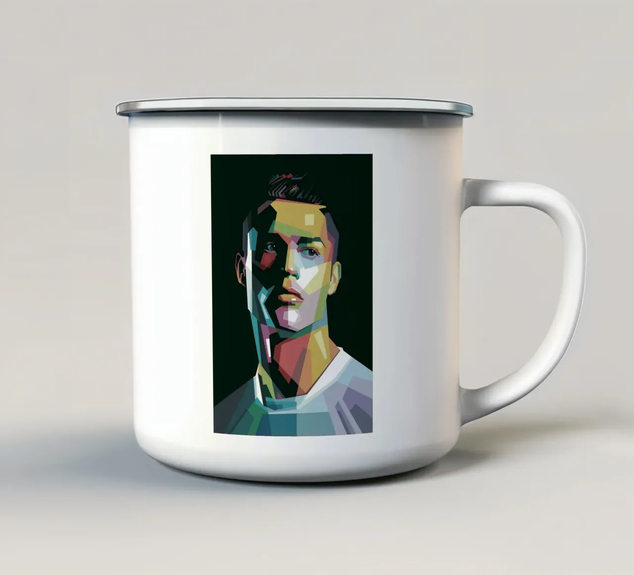 CR7 Pop Art | WPAP tazza in smalto da Alkahfsmart