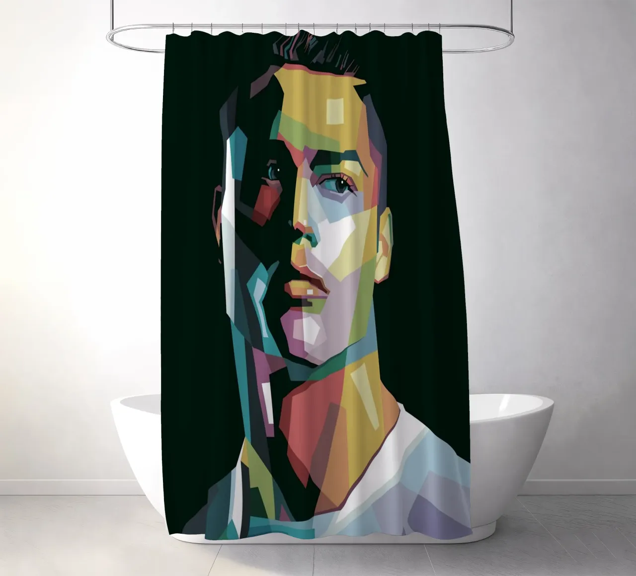 CR7 Pop Art | WPAP tenda da doccia da Alkahfsmart