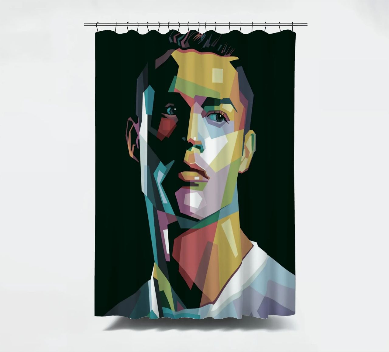 CR7 Pop Art | WPAP Duschvorhang von Alkahfsmart