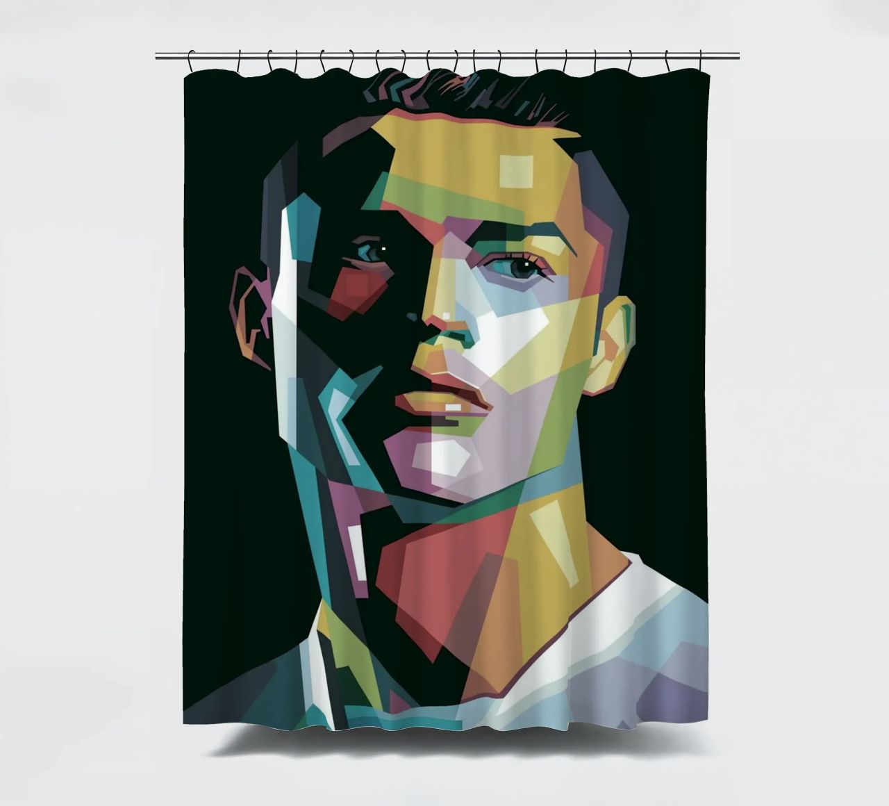 CR7 Pop Art | WPAP Duschvorhang von Alkahfsmart