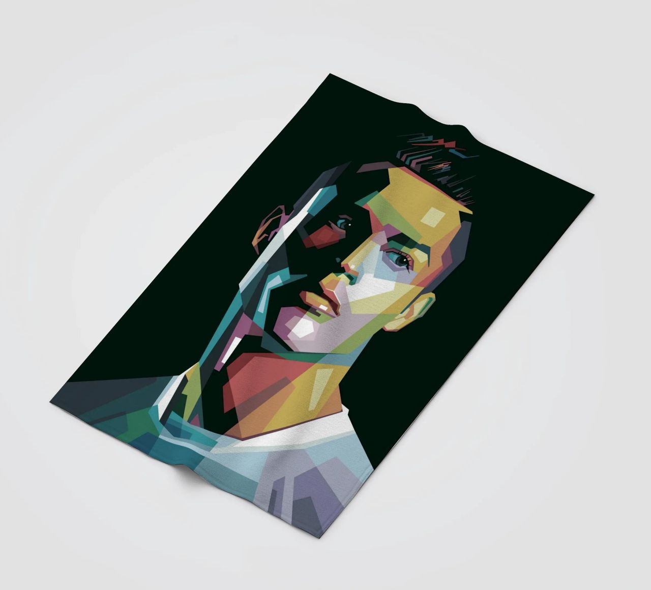 CR7 Pop Art | WPAP Fleecedecke von Alkahfsmart