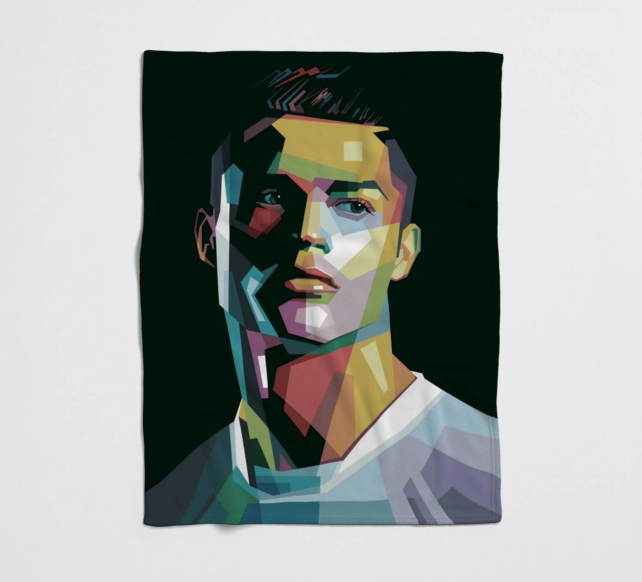CR7 Pop Art | WPAP Fleecedecke von Alkahfsmart