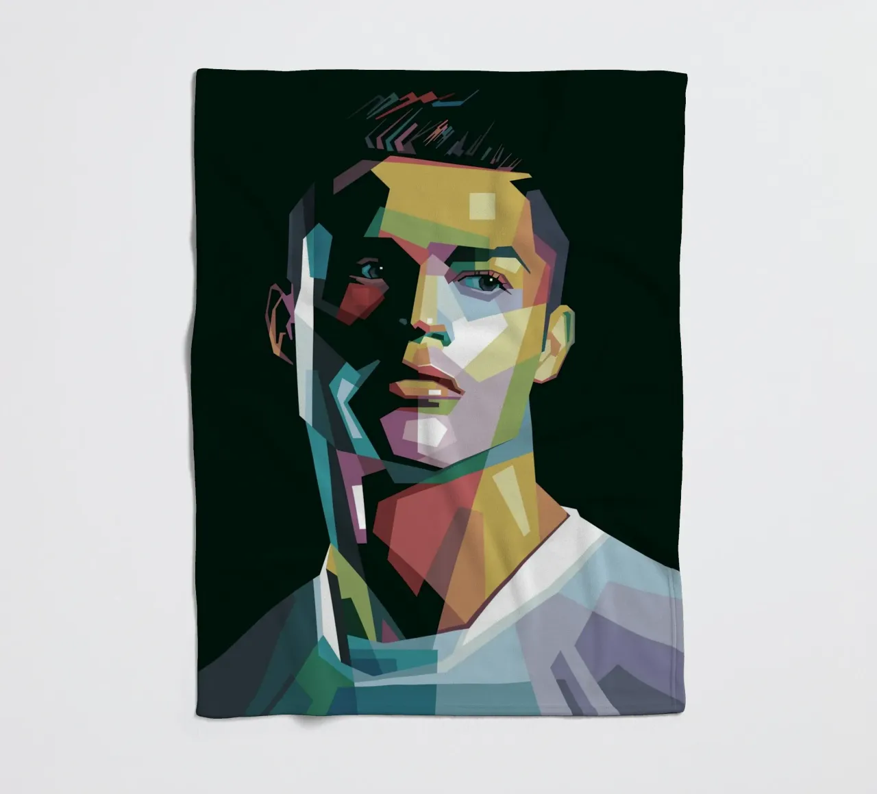 CR7 Pop Art | WPAP coperta in pile da Alkahfsmart
