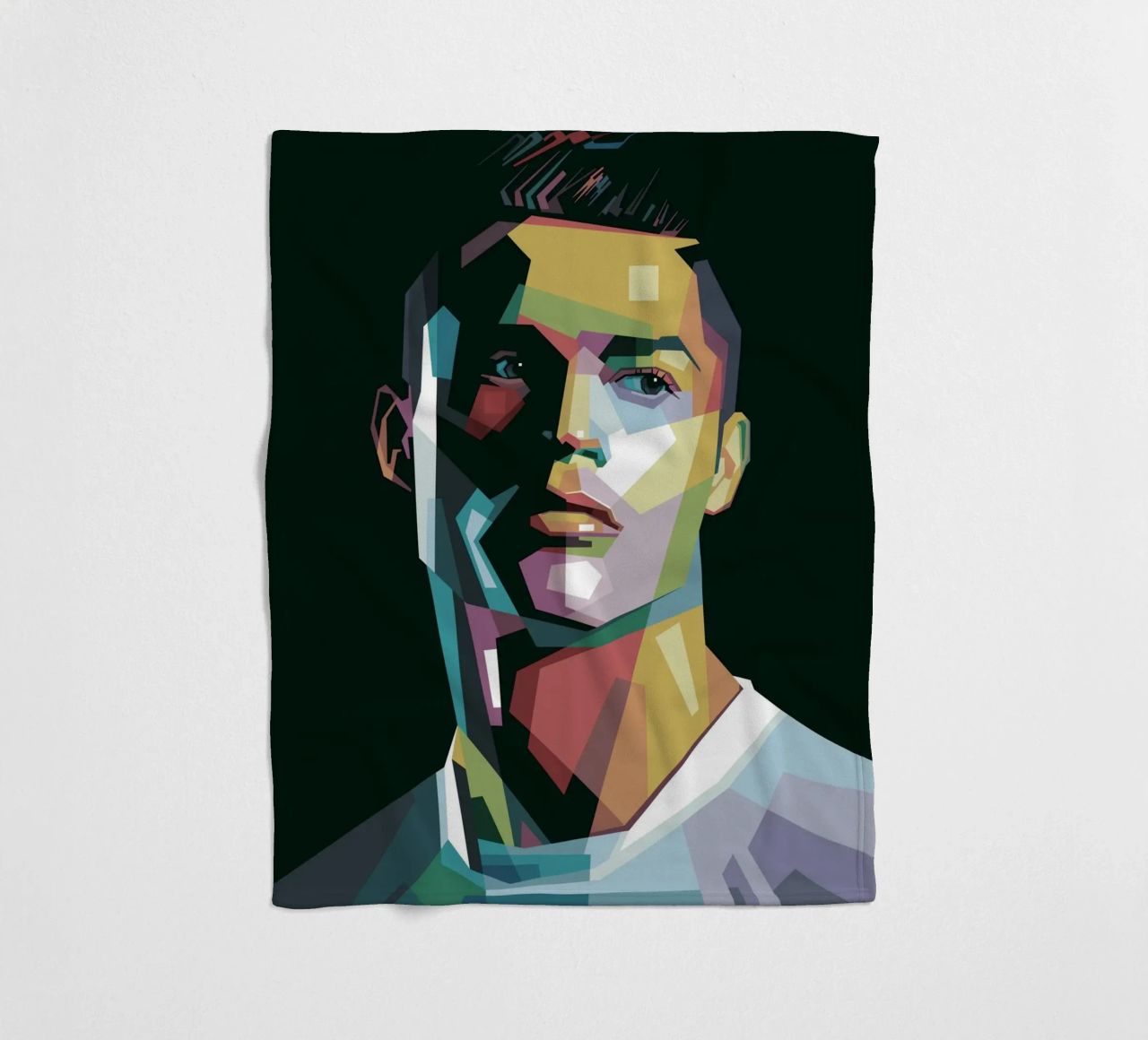 CR7 Pop Art | WPAP Fleecedecke von Alkahfsmart