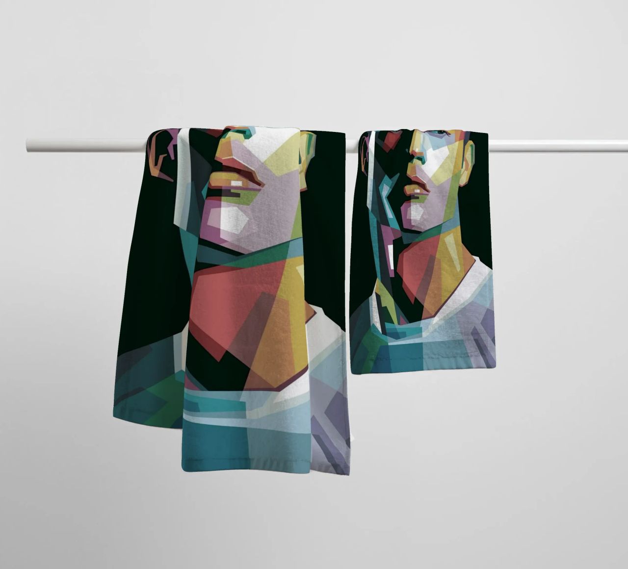 CR7 Pop Art | WPAP Handtuch von Alkahfsmart