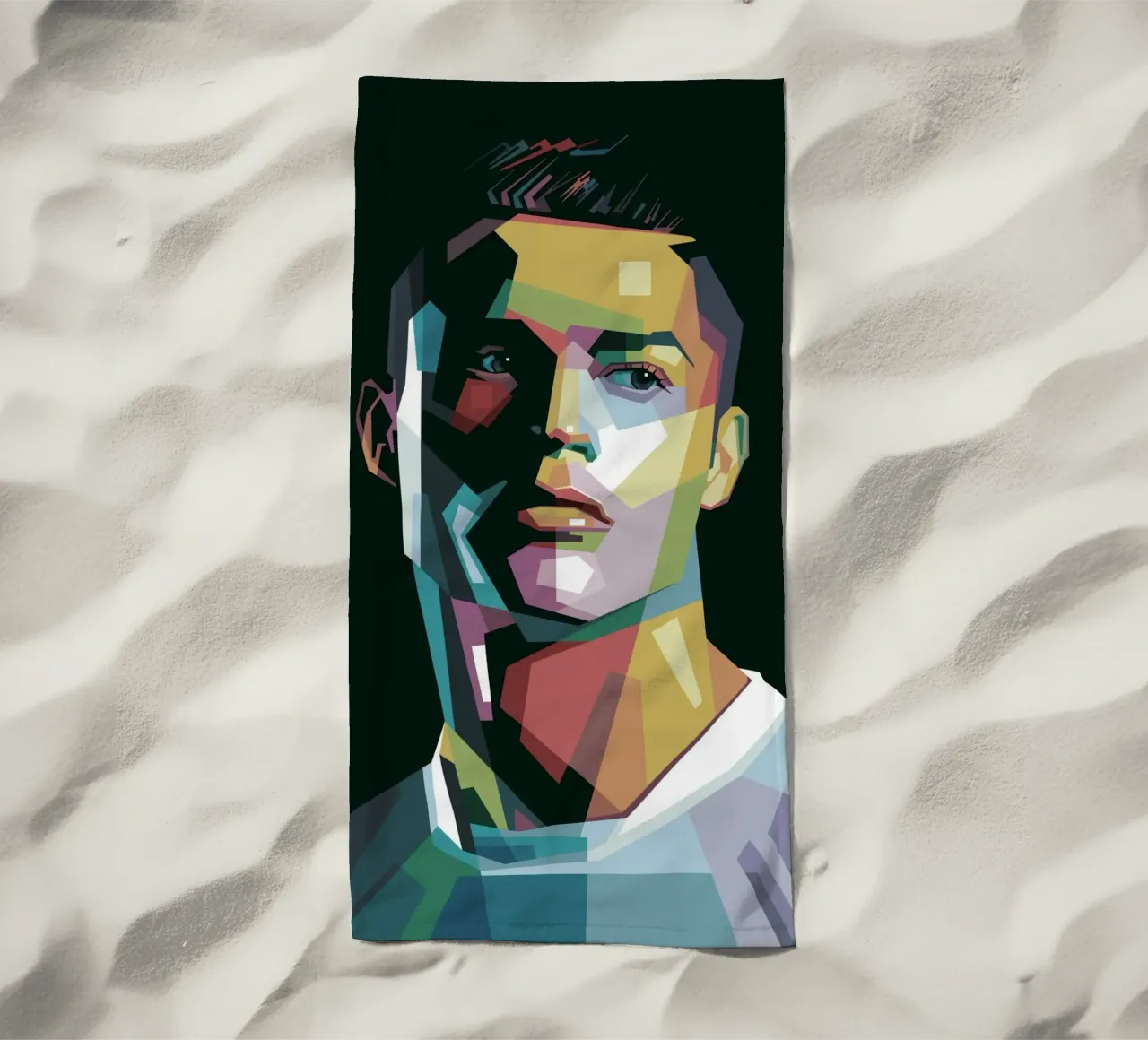 CR7 Pop Art | WPAP toalla de playa de Alkahfsmart