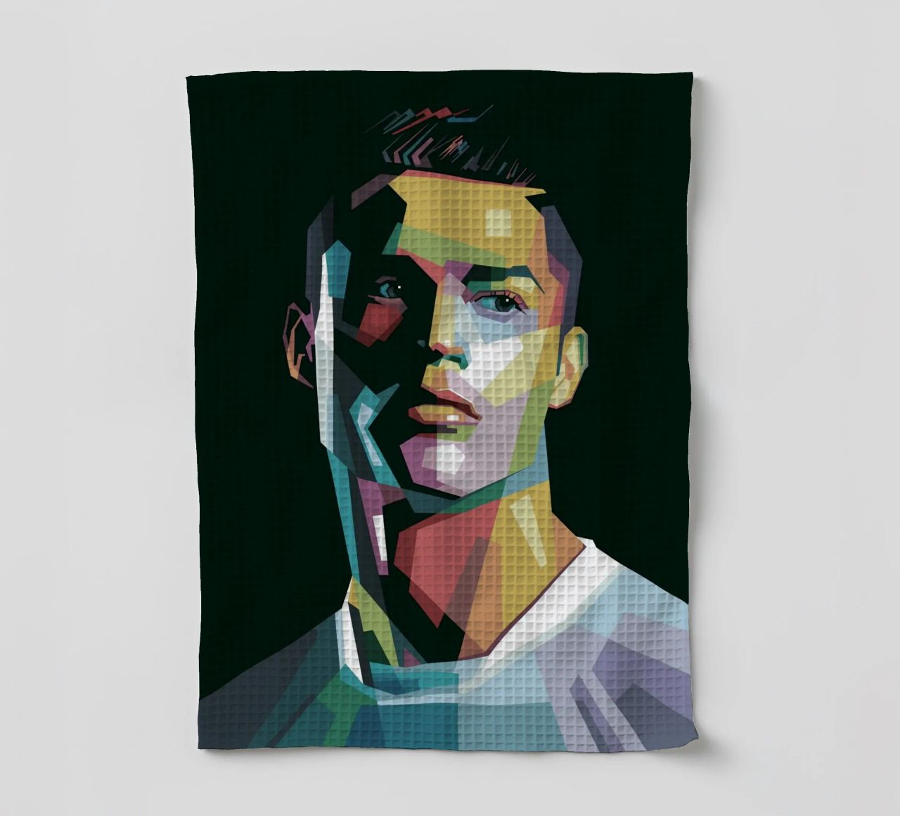 CR7 Pop Art | WPAP Geschirrtuch von Alkahfsmart