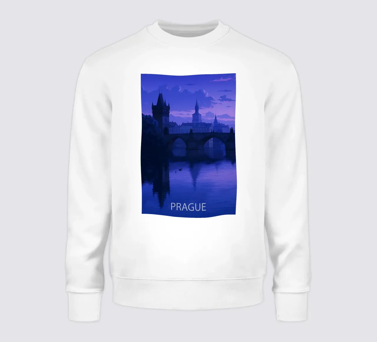 skyline de praga pintura vectorial sudadera de adzkiya