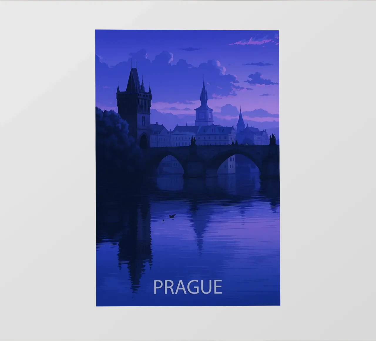 peinture vectorielle de l'horizon de Prague papier peint photo de adzkiya