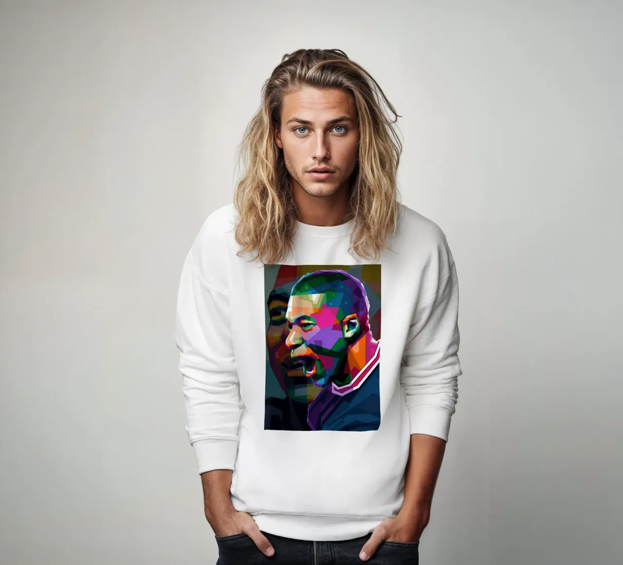 Mbappe WPAP felpa da Alkahfsmart