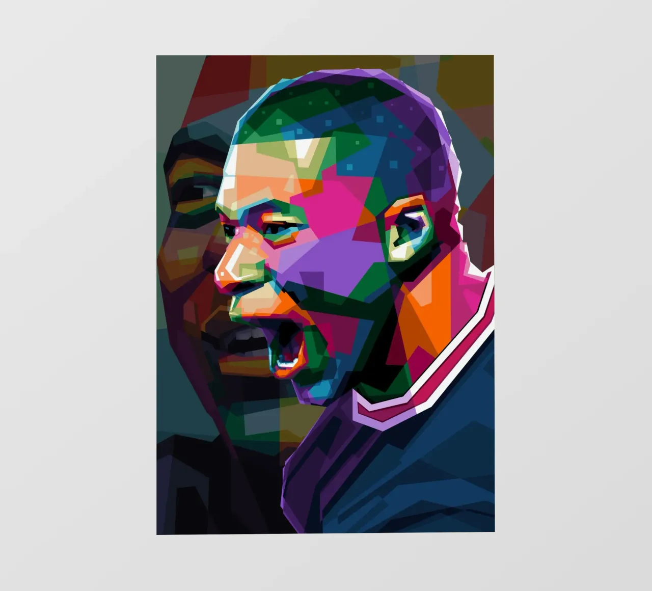 Mbappe WPAP pellicola backlit da Alkahfsmart