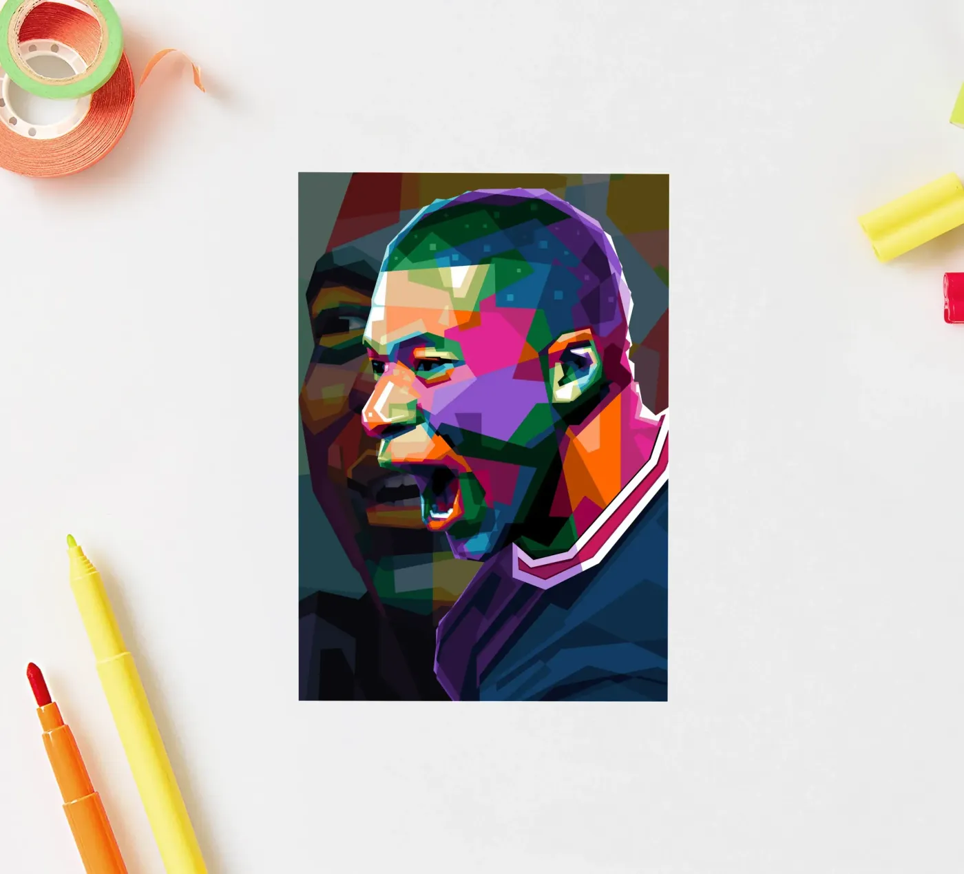 Mbappe WPAP sticker by Alkahfsmart