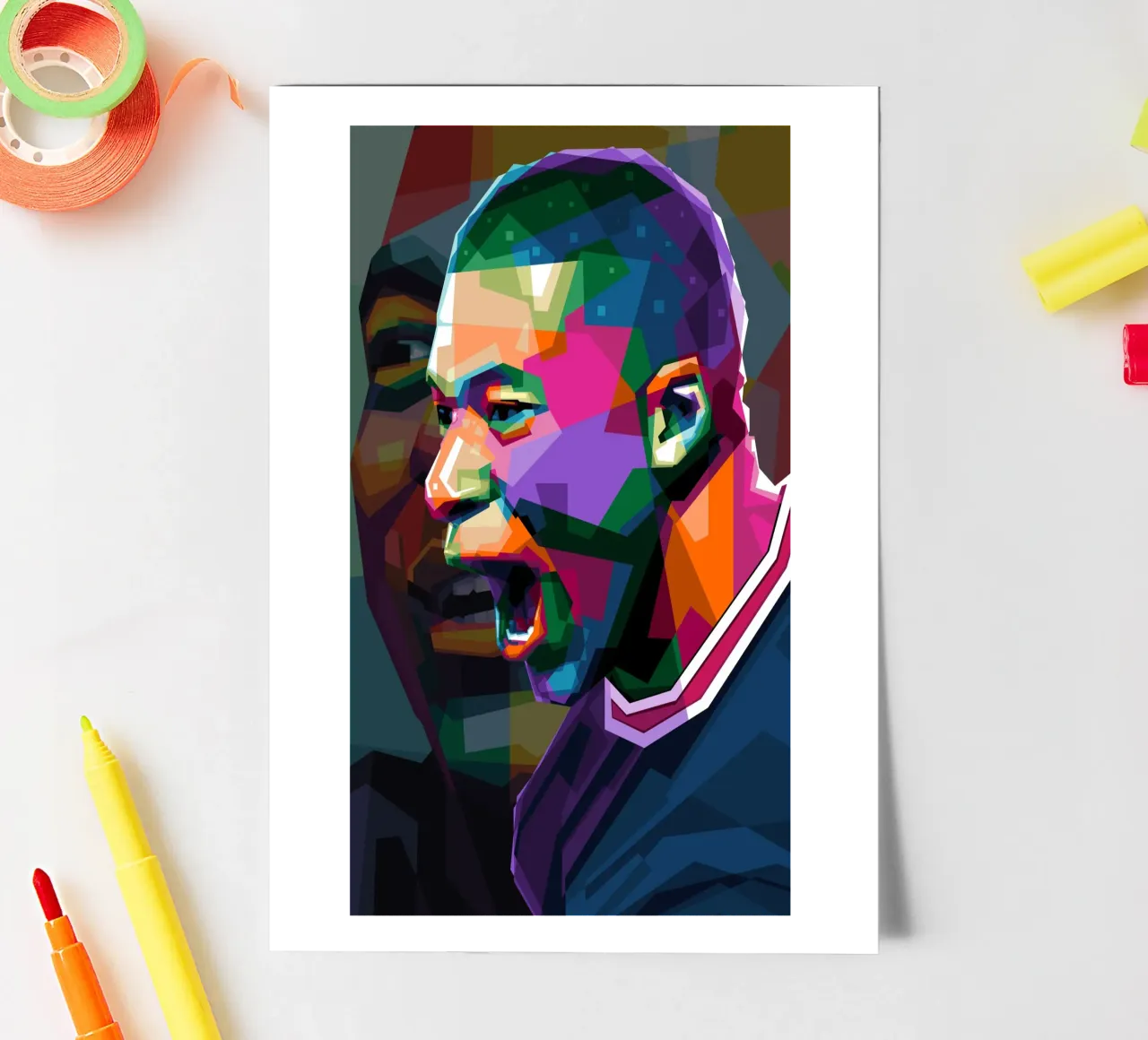 Mbappe WPAP foglio adesivo da Alkahfsmart