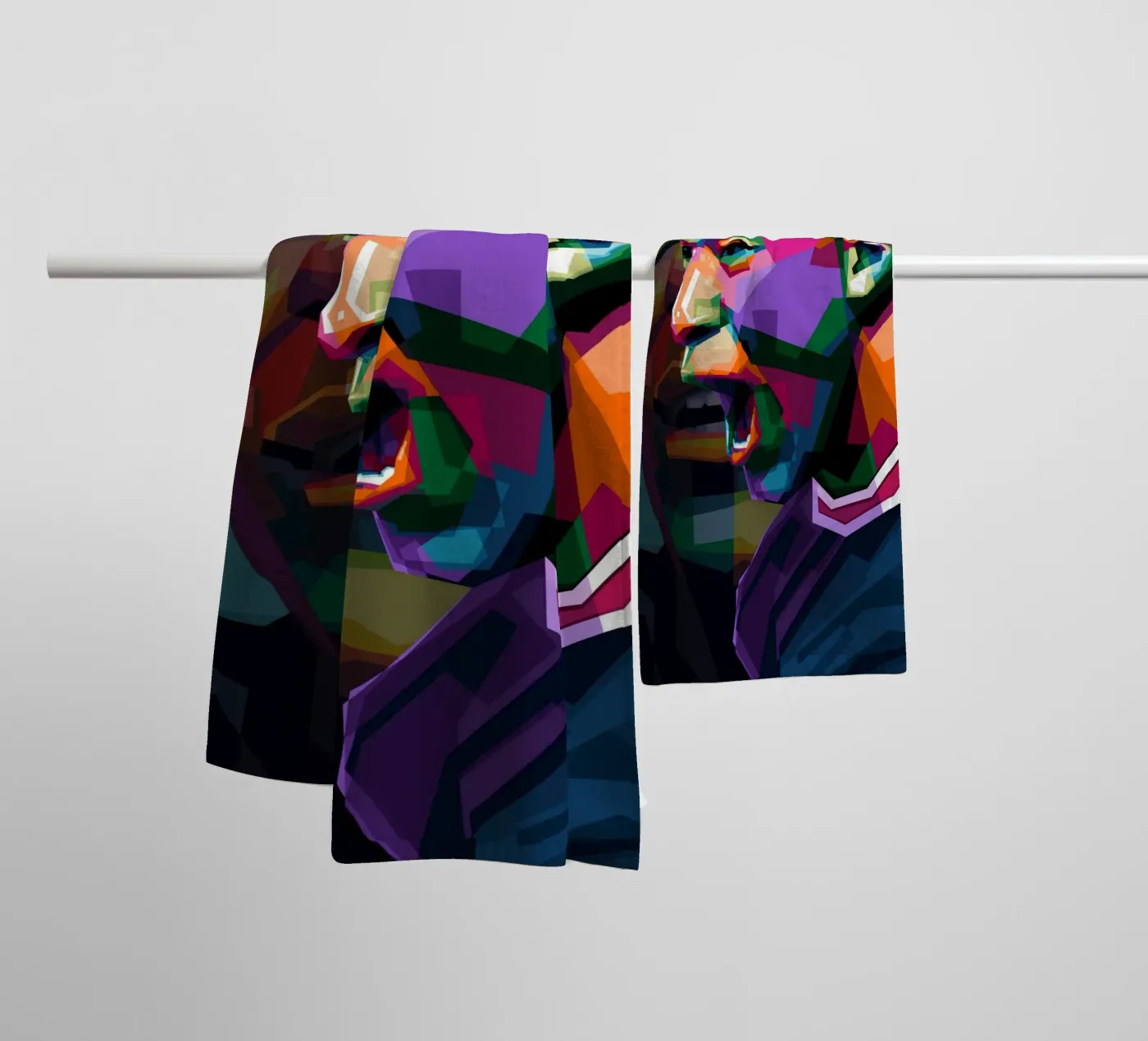 Mbappe WPAP badhanddoek van Alkahfsmart