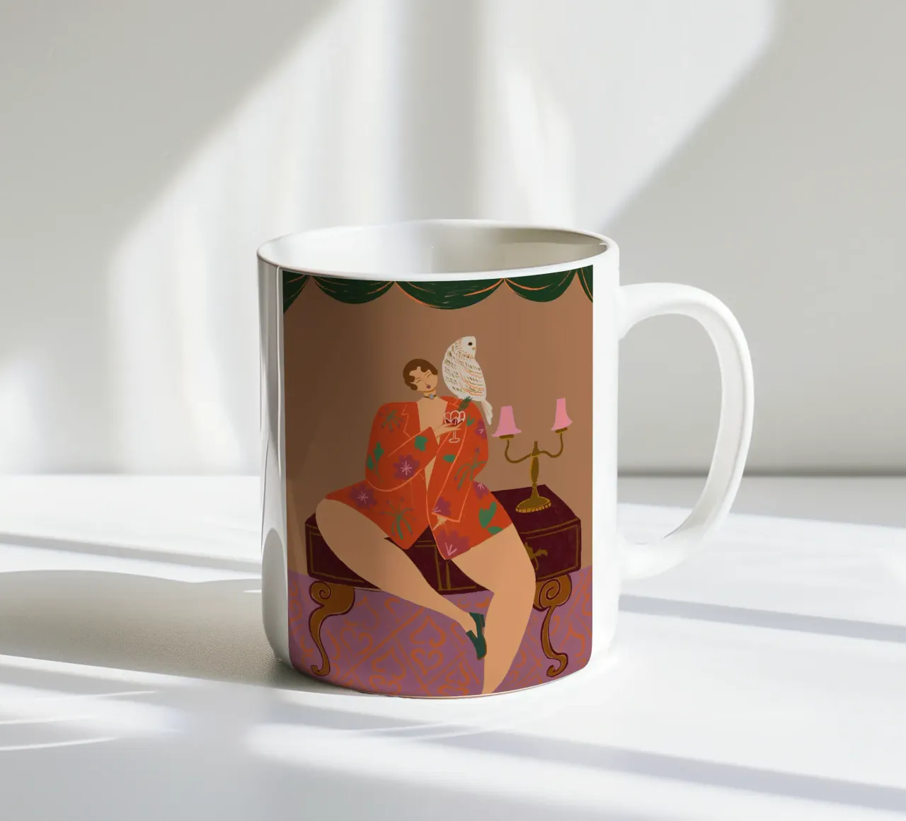 Cheers To The Wise Old Owl tazza in ceramica da Arty Guava