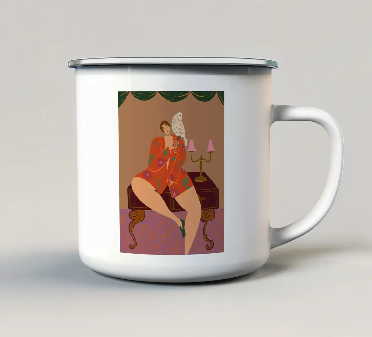 Cheers To The Wise Old Owl tazza in smalto da Arty Guava