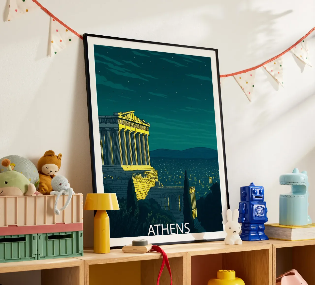 athens skyline vector painting hahnemühle de adzkiya