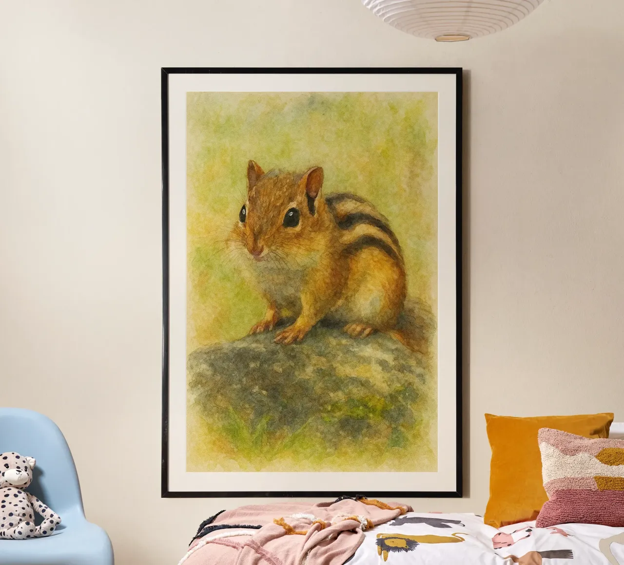 Streifenhörnchen Malerei Zeichnung Poster von lauraa